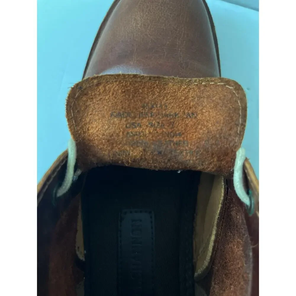 Michael Shannon Boots Mens Size 7 Brown Leather Desert Chukka Ankle Lace Up